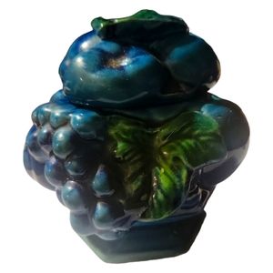 Vtg 60's Inarco Mood Indigo Blue Lidded Sugar Jam Honey Bowl Dish